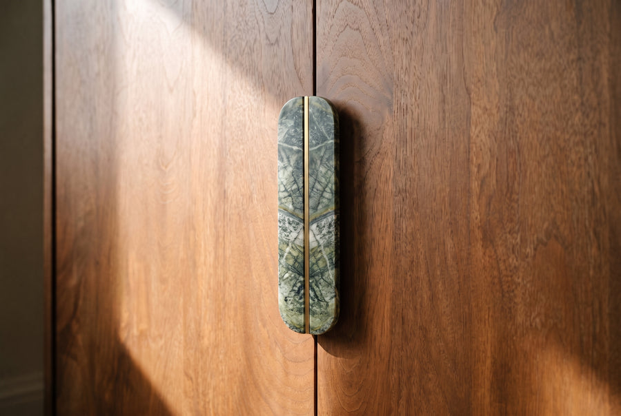 Brass Inlaid Marble Detail