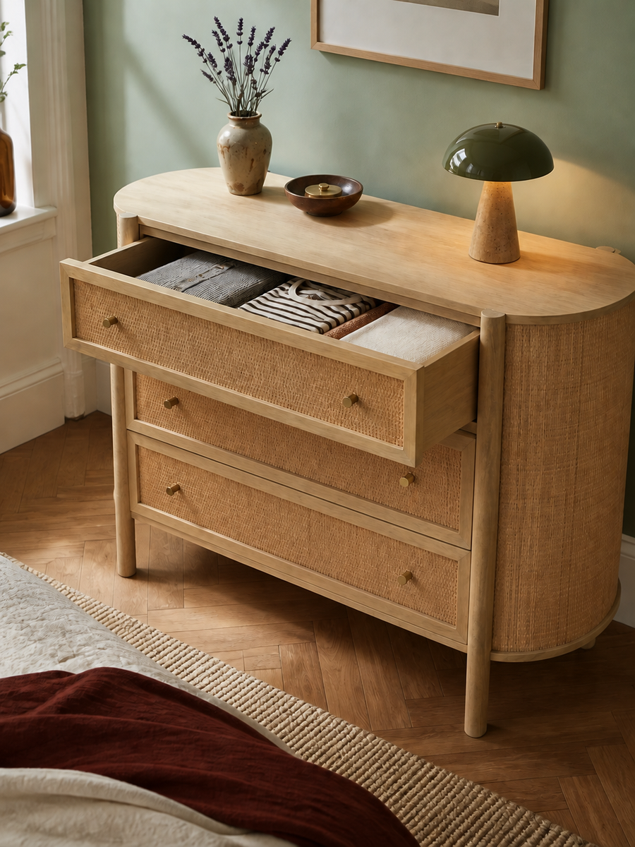 Three Roomy Drawers, Practical Ease