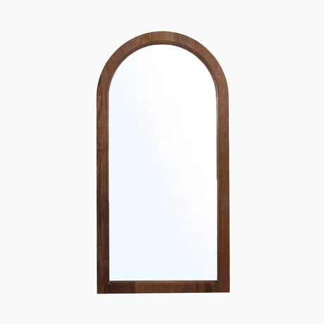 Leona Arched Wooden Mirror