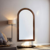 Leona Arched Wooden Mirror