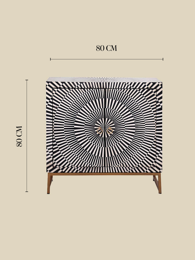 Sable Two Door Bone Inlay Cabinet