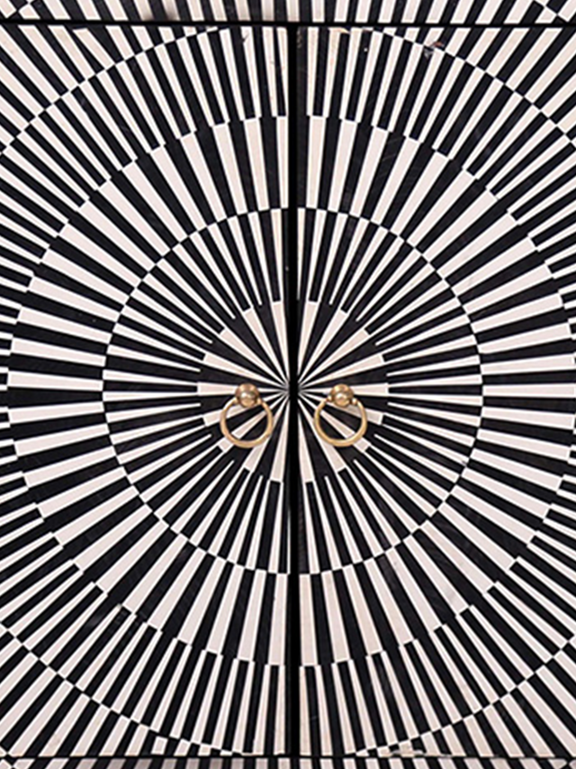 Sable Two Door Bone Inlay Cabinet