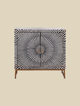 Sable Two Door Bone Inlay Cabinet