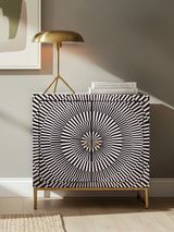 Sable Two Door Bone Inlay Cabinet