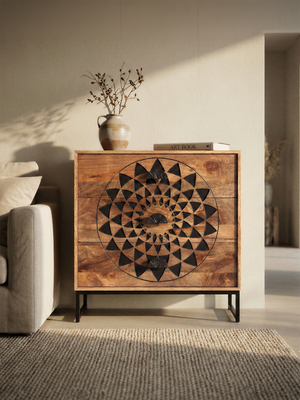 Koral Mango Wood Three Drawer Chest
