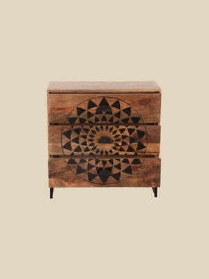 Koral Mango Wood Three Drawer Chest