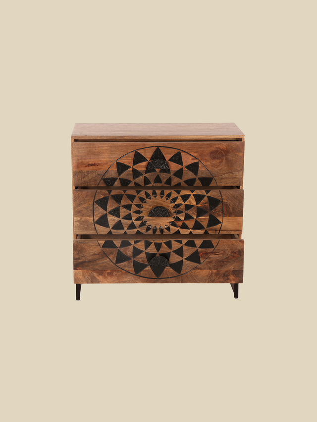Koral Mango Wood Three Drawer Chest