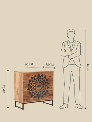 Koral Mango Wood Three Drawer Chest