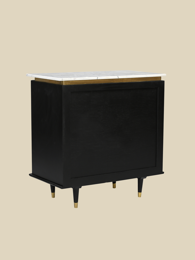 Simone Two-Door Marble Top Cabinet