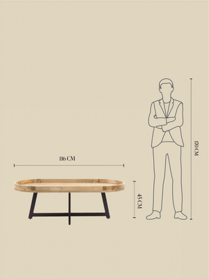 Sumin Mango Wood Coffee Table