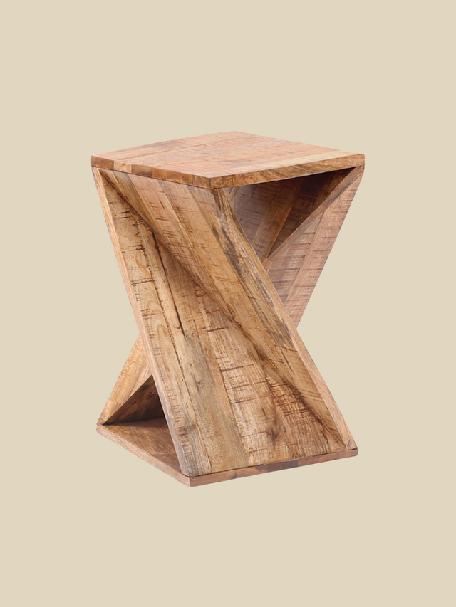 Fen Z-shaped Mango Wood Side Table
