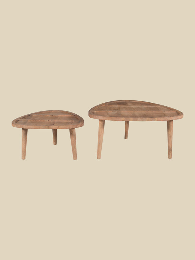 Cairo Wooden Nesting Coffee Tables - Natural