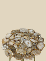 Damon Agate Side Table - Beige
