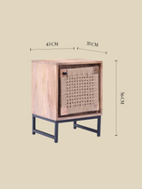 Rumana Mango Wood-Jute Side Table