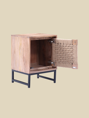 Rumana Mango Wood-Jute Side Table