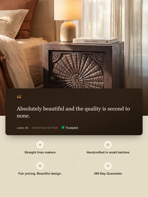 Zina Wooden Bedside Table