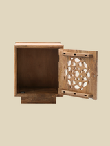 Harmony Mango Wood Bedside Table - Warm Wood