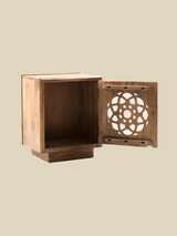 Harmony Mango Wood Bedside Table - Warm Wood