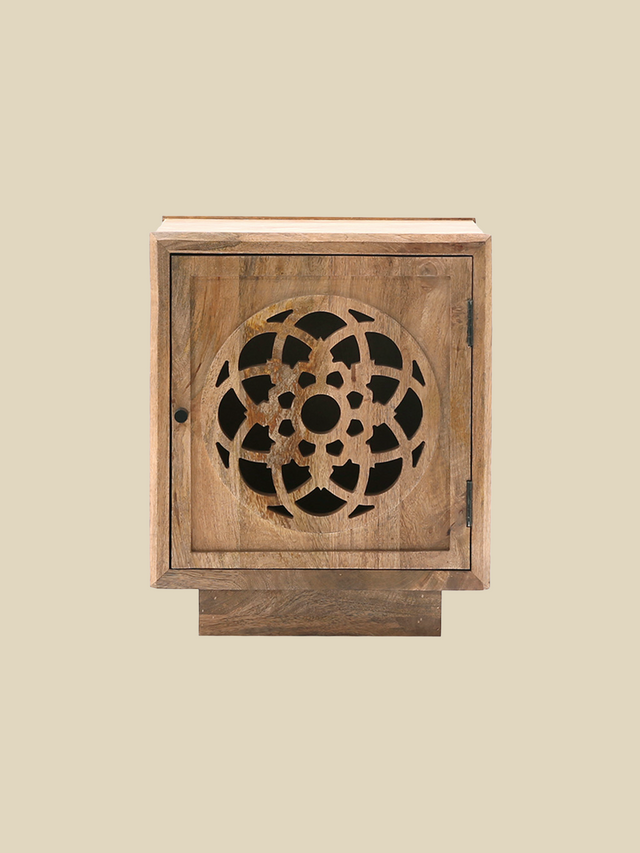 Harmony Mango Wood Bedside Table - Warm Wood
