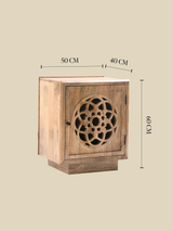 Harmony Mango Wood Bedside Table - Warm Wood