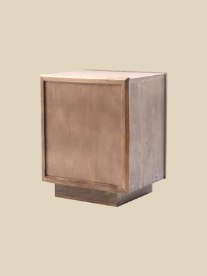 Harmony Mango Wood Bedside Table - Grey