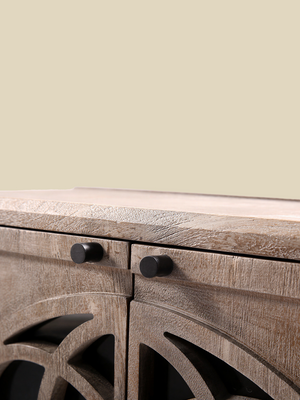 Harmony Mango Wood Bedside Table - Grey