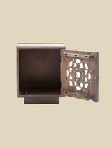 Harmony Mango Wood Bedside Table - Grey