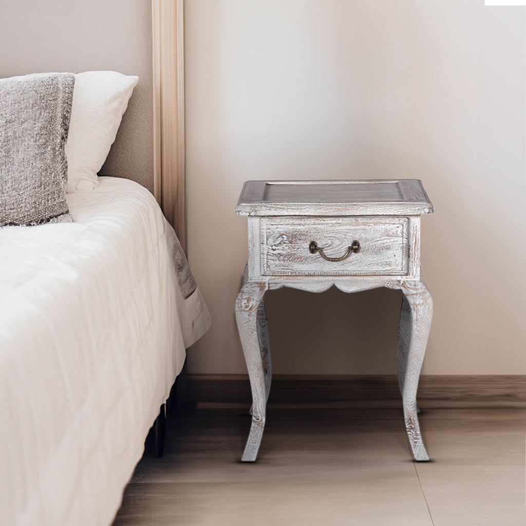 Avalon Grey Wooden Side Table