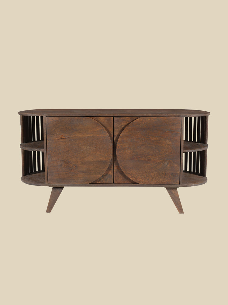 Sierra Two Door Wooden Sideboard - Dark Wood