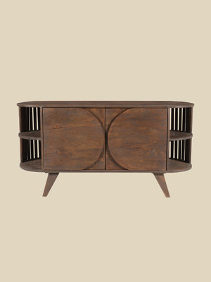 Sierra Two Door Wooden Sideboard - Dark Wood