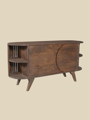 Sierra Two Door Wooden Sideboard - Dark Wood