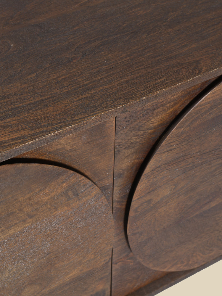 Sierra Two Door Wooden Sideboard - Dark Wood