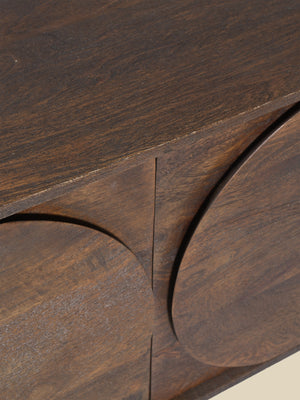 Sierra Two Door Wooden Sideboard - Dark Wood