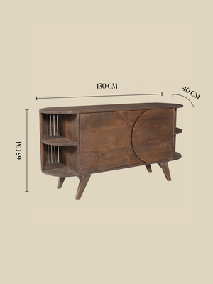 Sierra Two Door Wooden Sideboard - Dark Wood