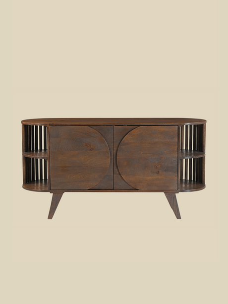 Sierra Two Door Wooden Cabinet - Brown