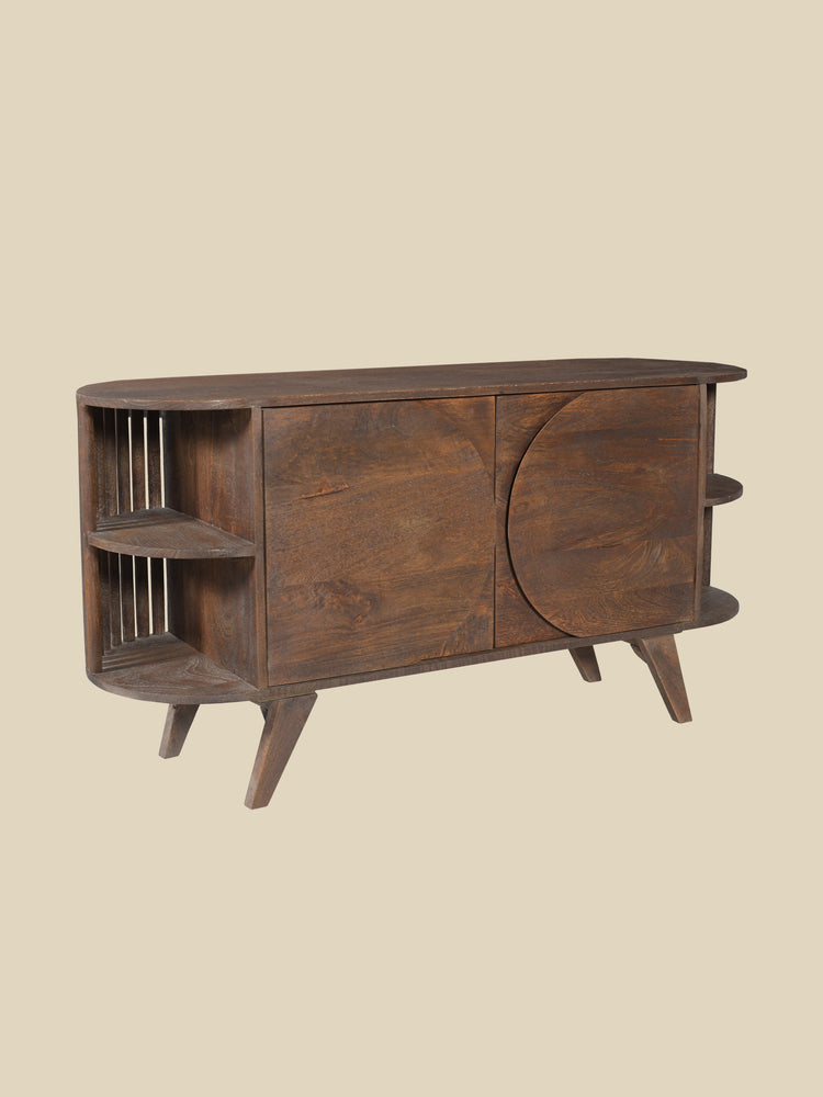 Sierra Two Door Wooden Sideboard - Dark Wood