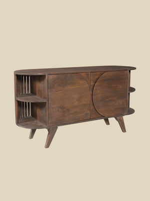 Sierra Two Door Wooden Sideboard - Dark Wood