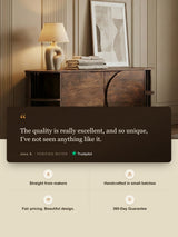 Sierra Two Door Wooden Sideboard - Dark Wood