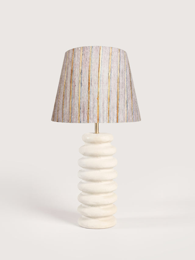 Baker Silk Lampshade with Paper Mache Base
