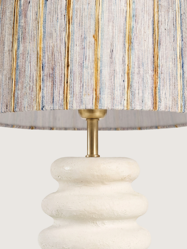 Baker Silk Lampshade with Paper Mache Base