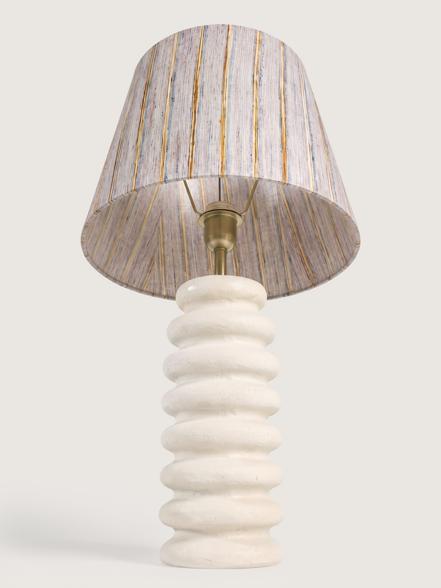 Baker Silk Lampshade with Paper Mache Base