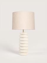 Becky Cotton Lampshade with Sora Paper Mache Base
