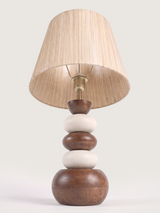 Brian Silk Lampshade with Pebble Base