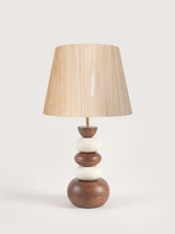 Brian Silk Lampshade with Pebble Base