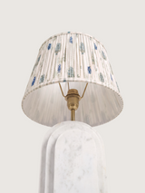 Clive Cotton Lampshade with Geometric Marble Base