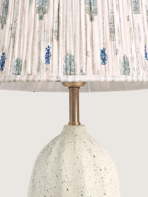 Clive Cotton Lampshade with Luma Paper Mache Base