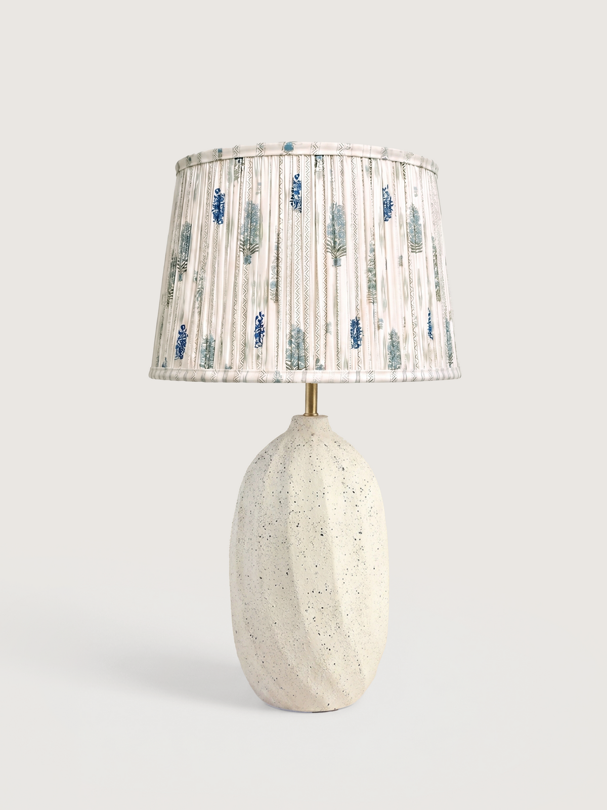 Clive Cotton Lampshade with Luma Paper Mache Base