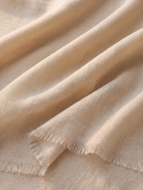 Chaukor Cashmere Wool Scarf - Oat