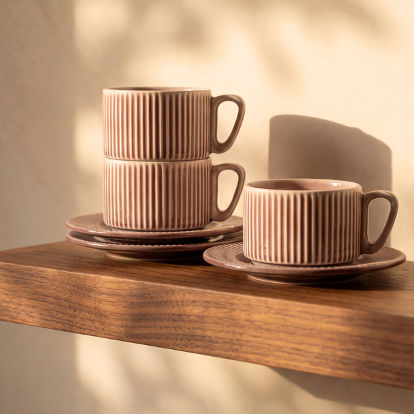 Rainbow Gold Cup & Saucer (Set of 2)