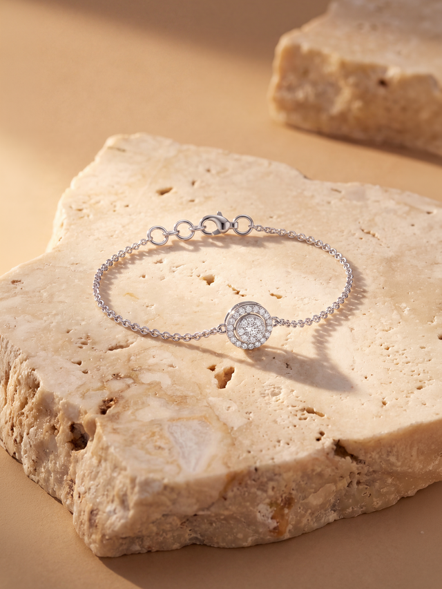Orla Lab Diamond Circle Bracelet - Sterling Silver